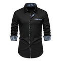 polo homme manches longues coupe slim en noir