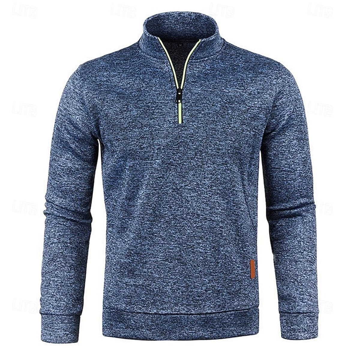 polo homme manches longues quart de zip