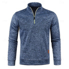 polo homme manches longues quart de zip