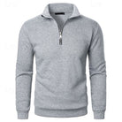 pull camionneur homme col zippé coupe ajustée en gris