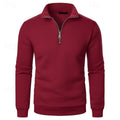 pull camionneur homme col zippé coupe ajustée en bordeaux