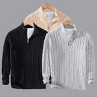pull camionneur homme torsadé demi-zip