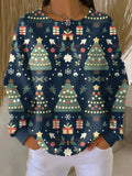 pull femme col rond oversize waffle en style 8