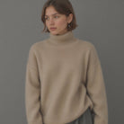 pull femme oversize col roulé