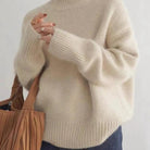 pull femme oversize col roulé