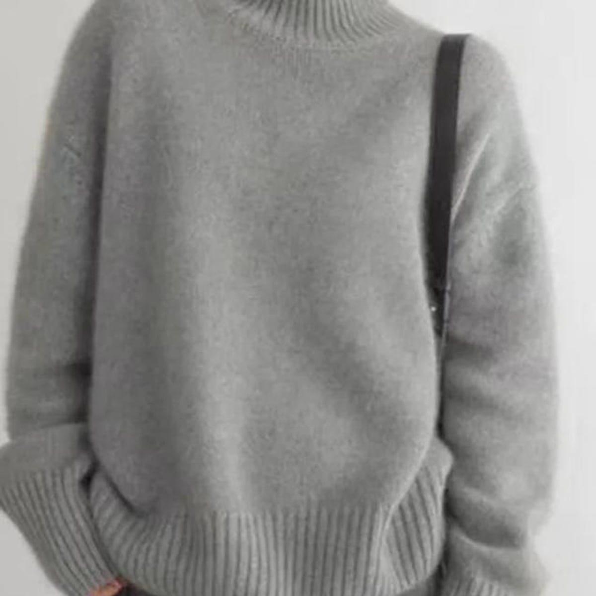 pull femme oversize col roulé
