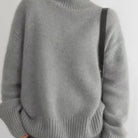 pull femme oversize col roulé