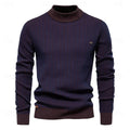 pull homme col camionneur rayures verticales en bleu marine foncé