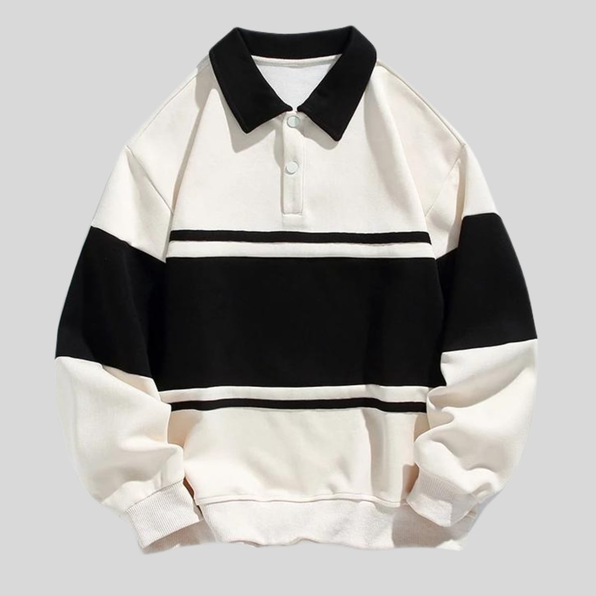 pull homme col polo coupe droite en blanc