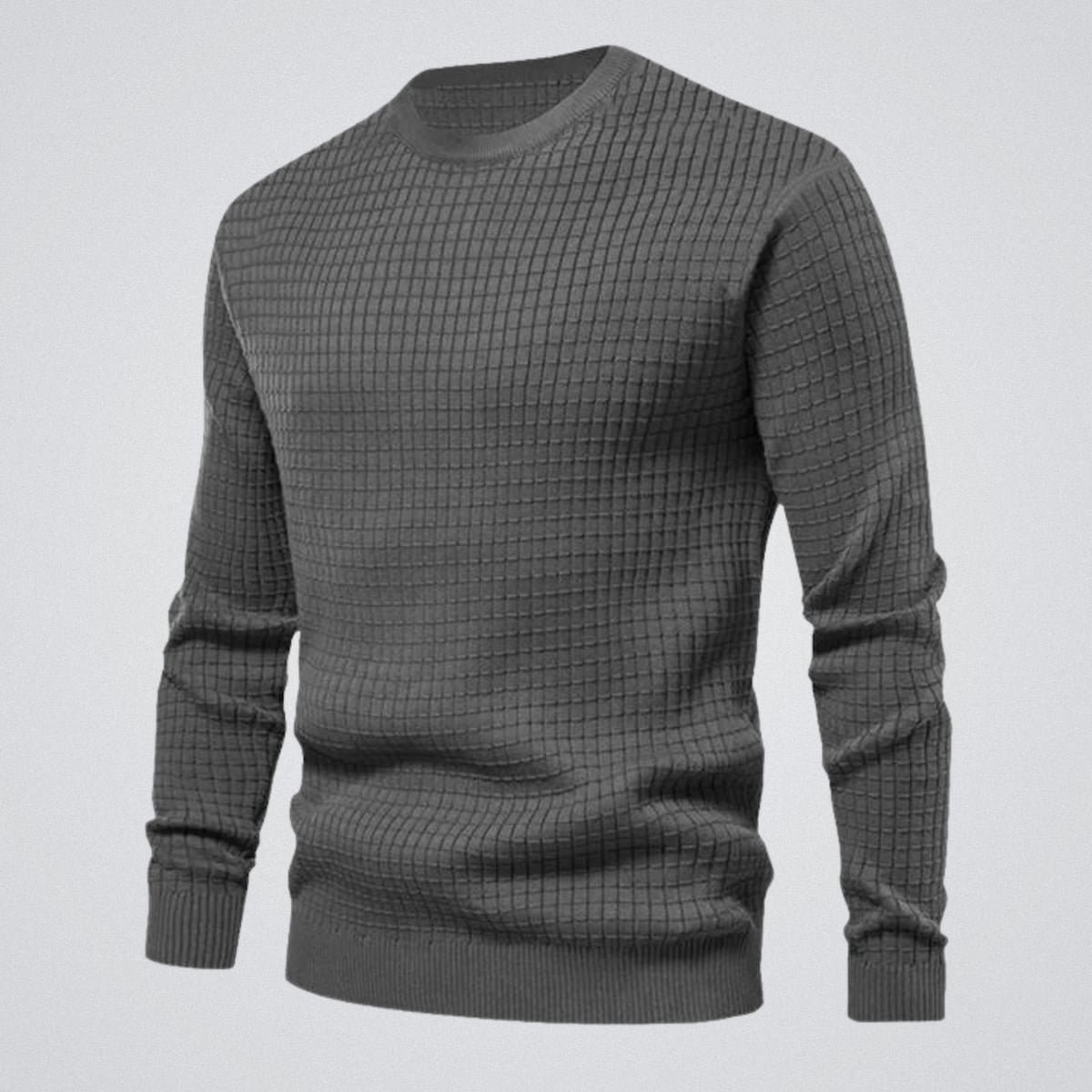 pull homme col rond coupe regular en gris