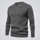 pull homme col rond coupe regular en gris