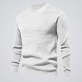 pull homme col rond coupe regular en blanc