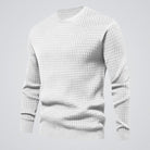 pull homme col rond coupe regular en blanc