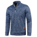 pull homme col roulé manches longues en bleu marine
