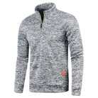 pull homme col roulé manches longues en gris clair
