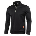 pull homme col roulé manches longues en noir