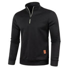 pull homme col roulé manches longues en noir
