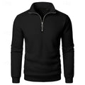 pull homme col zippé col montant en noir