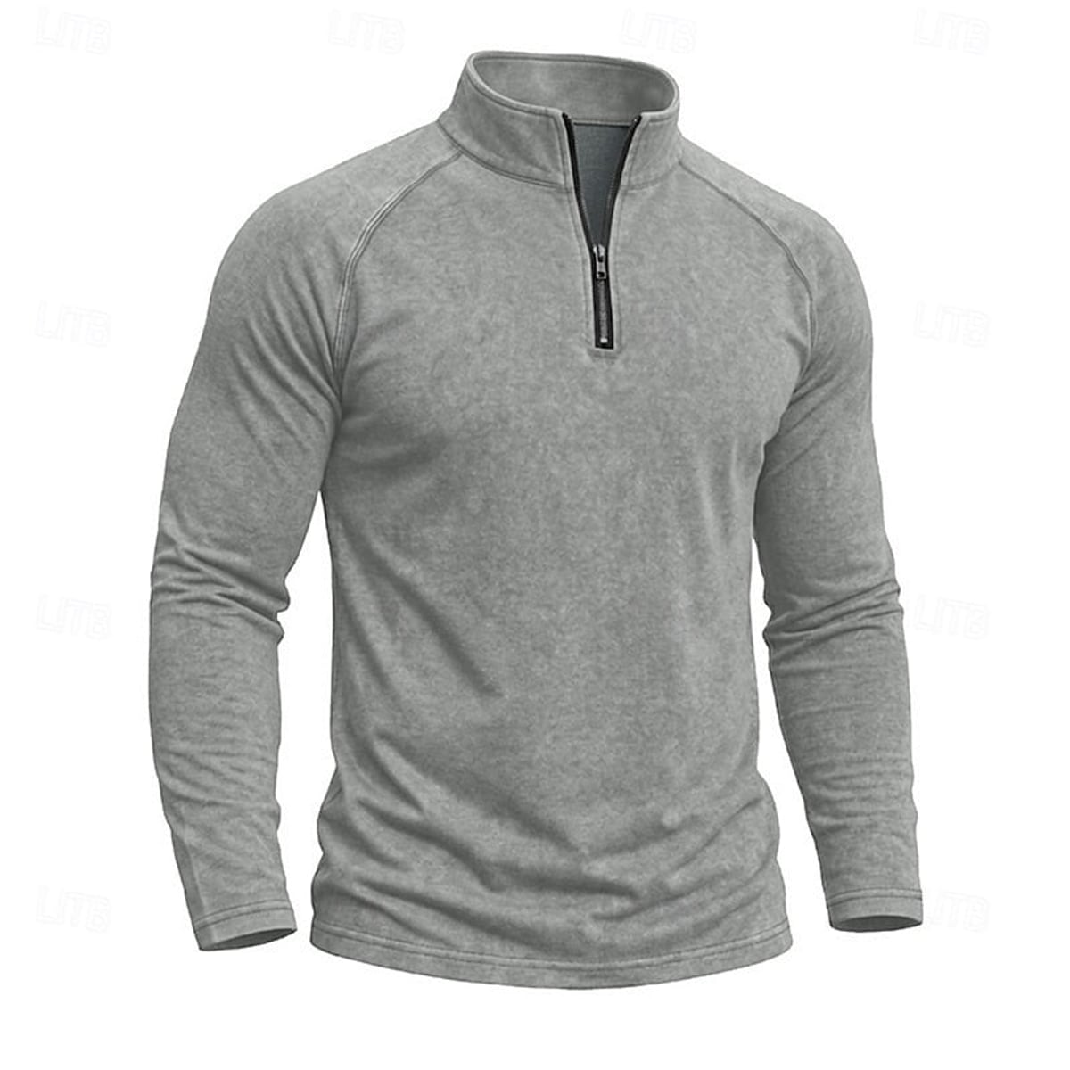 pull homme col zippé coupe décontractée