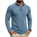 pull homme col zippé coupe décontractée en bleu marine