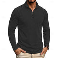 pull homme col zippé coupe décontractée en noir