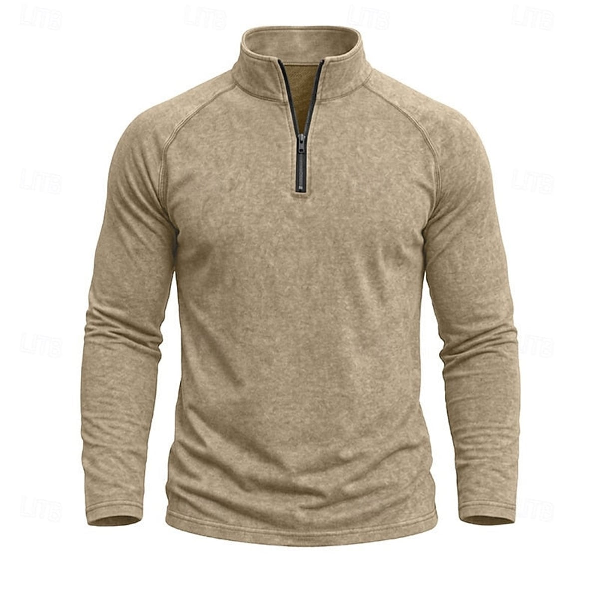 pull homme col zippé coupe décontractée