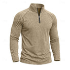 pull homme col zippé coupe décontractée