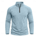 pull homme col zippé coupe décontractée