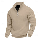 pull homme col zippé coupe régulière confort doux