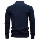 pull homme col zippé coupe régulière texturé