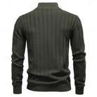 pull homme col zippé coupe régulière texturé