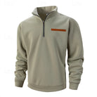 pull homme col zippé coupe relax matière douce en vert