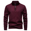 pull homme col zippé torsadé