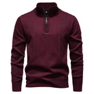 pull homme col zippé torsadé