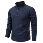 pull homme col zippé torsadé