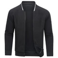 pull homme zippé col montant en noir