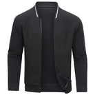 pull homme zippé col montant en noir