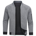 pull homme zippé col montant en gris