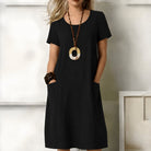robe midi femme coupe boho fluide en noir