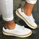 slip-on femme semelle anatomique en blanc