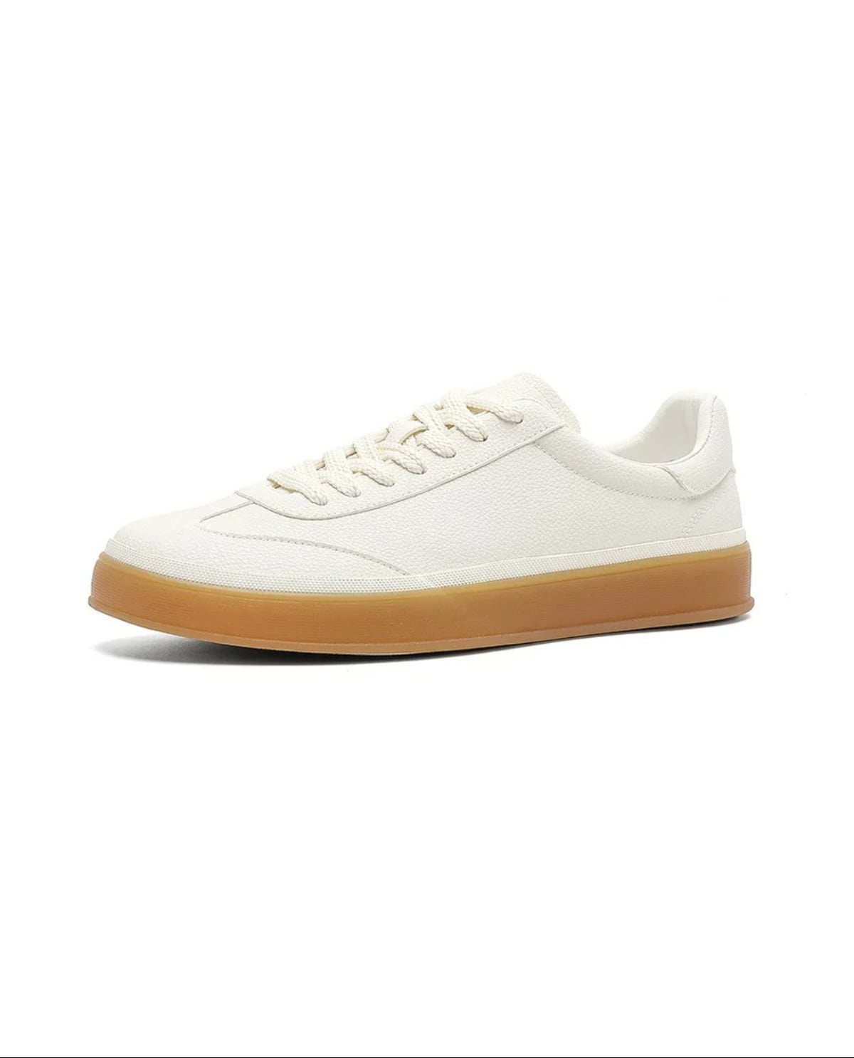 sneaker homme semelle gomme low-top en blanc