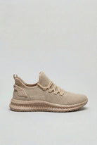 sneakers homme à lacets semelle souple en sable