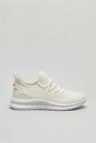 sneakers homme à lacets semelle souple en blanc