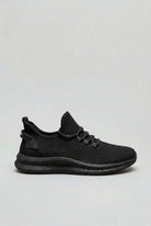 sneakers homme à lacets semelle souple en noir