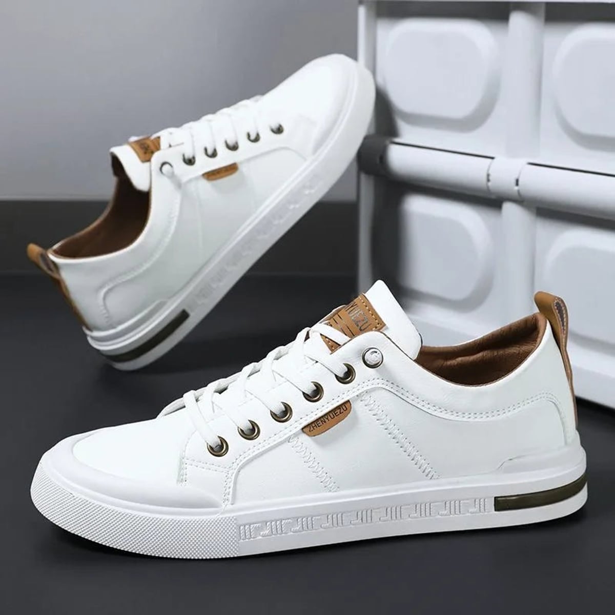 sneakers homme bicolore low-top