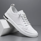 sneakers homme lacets minimalistes en blanc