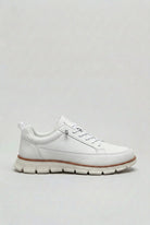 sneakers homme lacets semelle souple en blanc