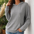 sweat à capuche femme manches longues poche kangourou en gris clair