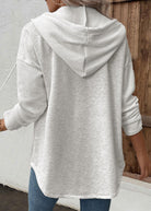 sweat à capuche femme oversize boutonné