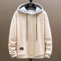 sweat à capuche homme coupe ample en beige